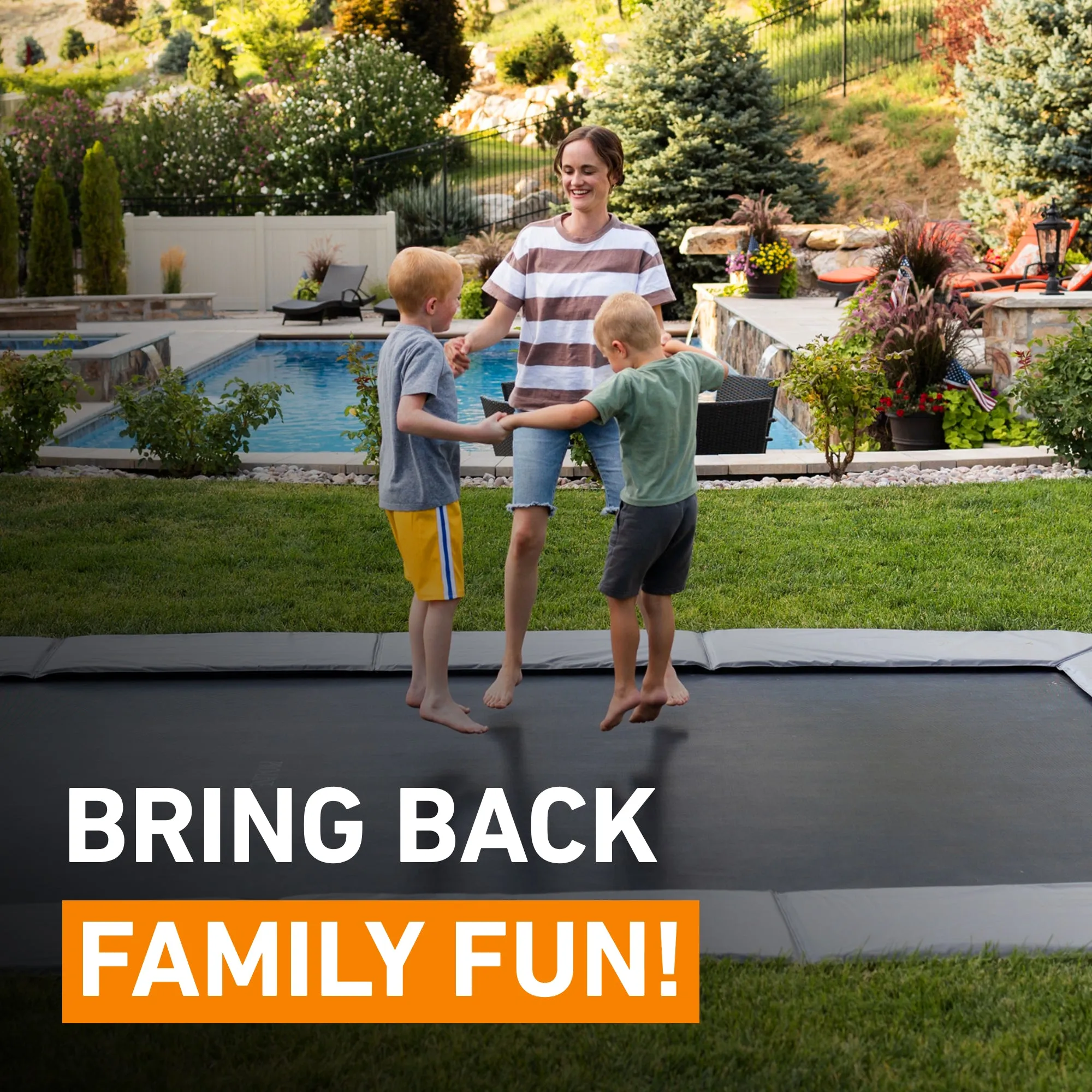 10x17' Rectangle Pro-Line Avyna In-Ground Trampoline