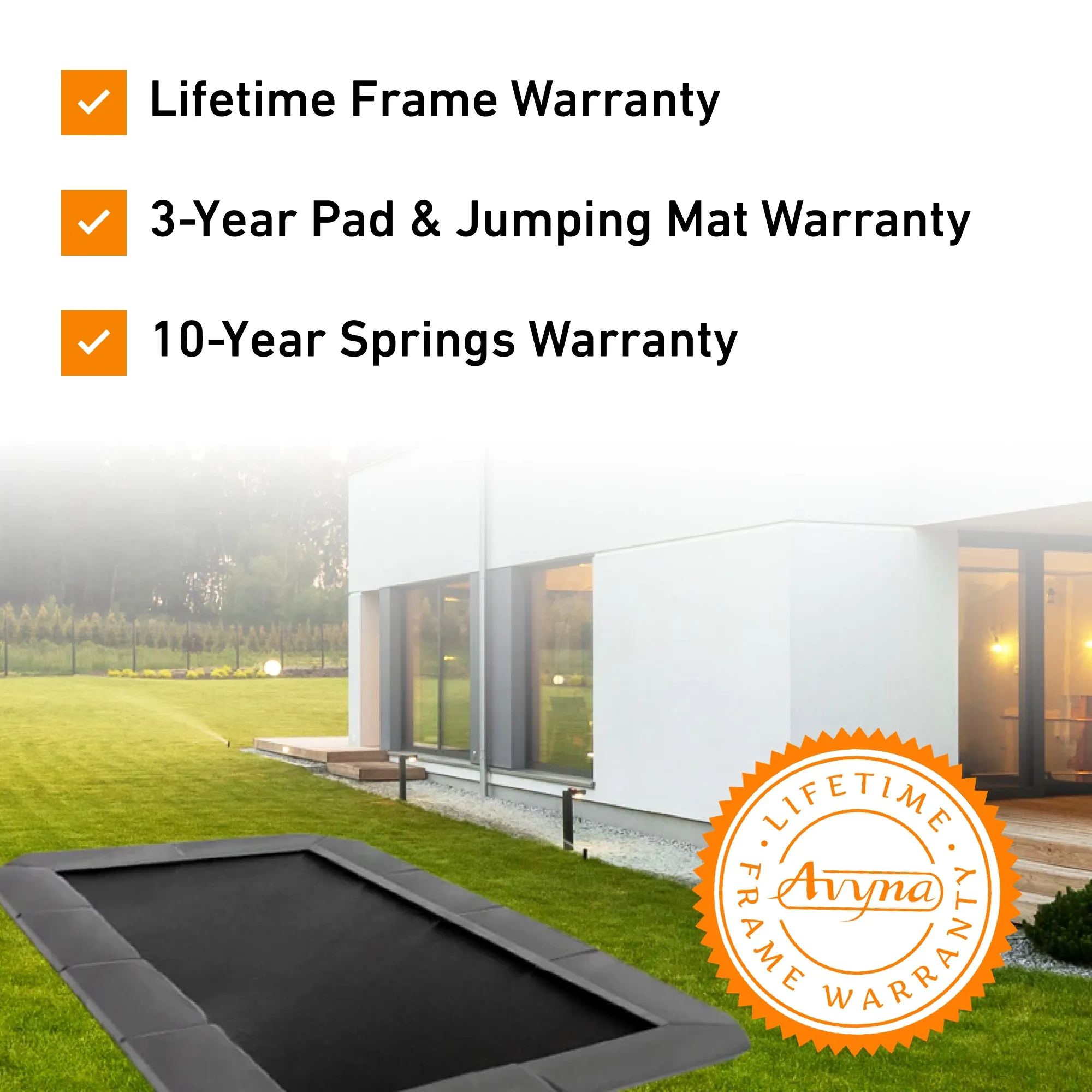 10x17' Rectangle Pro-Line Avyna In-Ground Trampoline