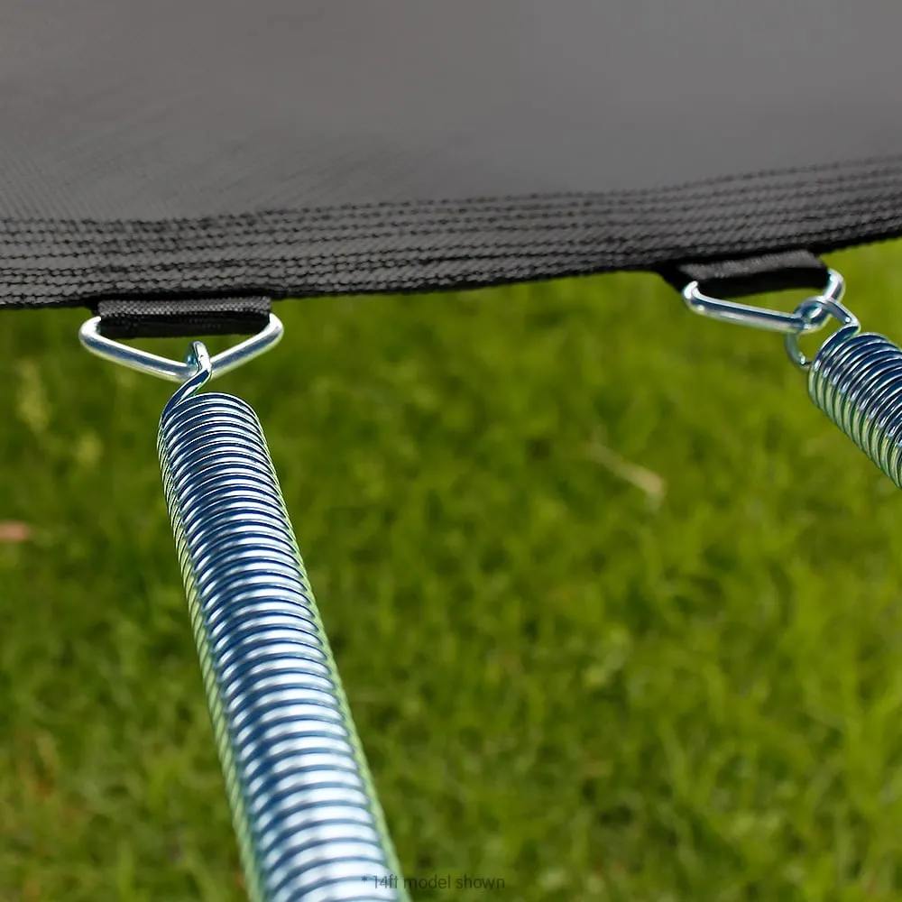 16ft Trampoline with Free Ladder, Spring Mat, Net, Safety Pad Cover, and Round Enclosure - Green