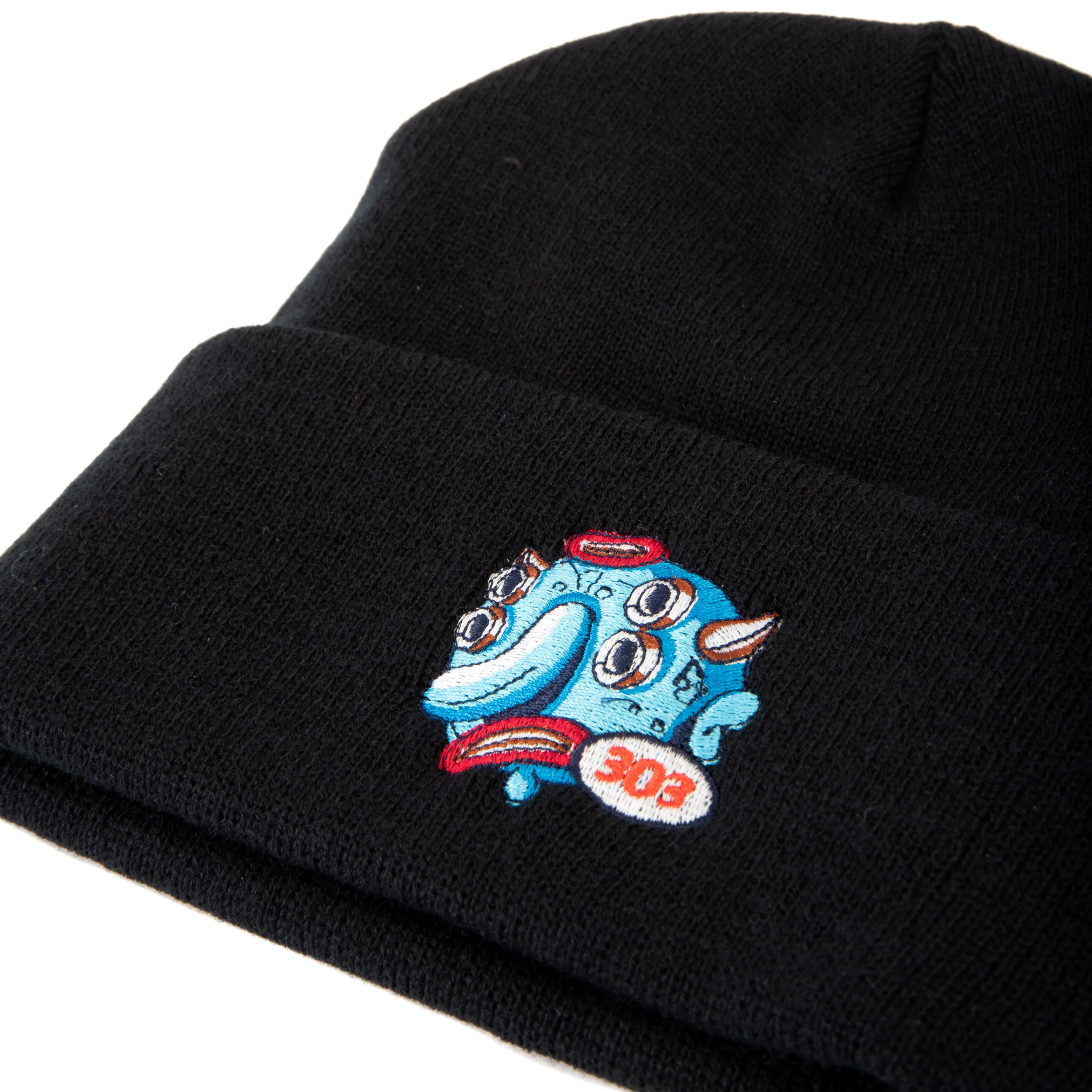 303 Boards - 303 Oval Birdcap Beanie (Black)