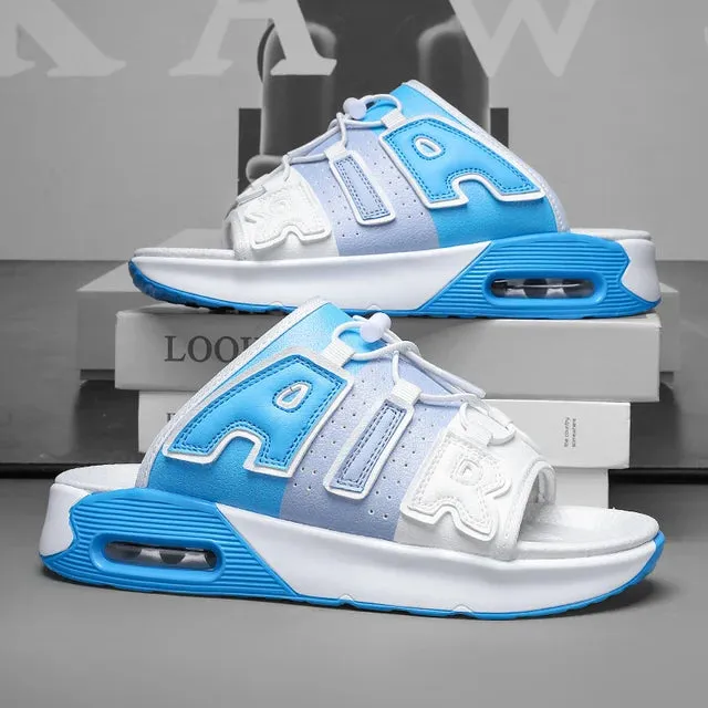 Air Cushion Letter Pattern Canvas Slippers