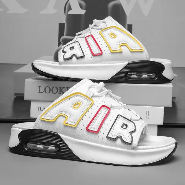 Air Cushion Letter Pattern Canvas Slippers