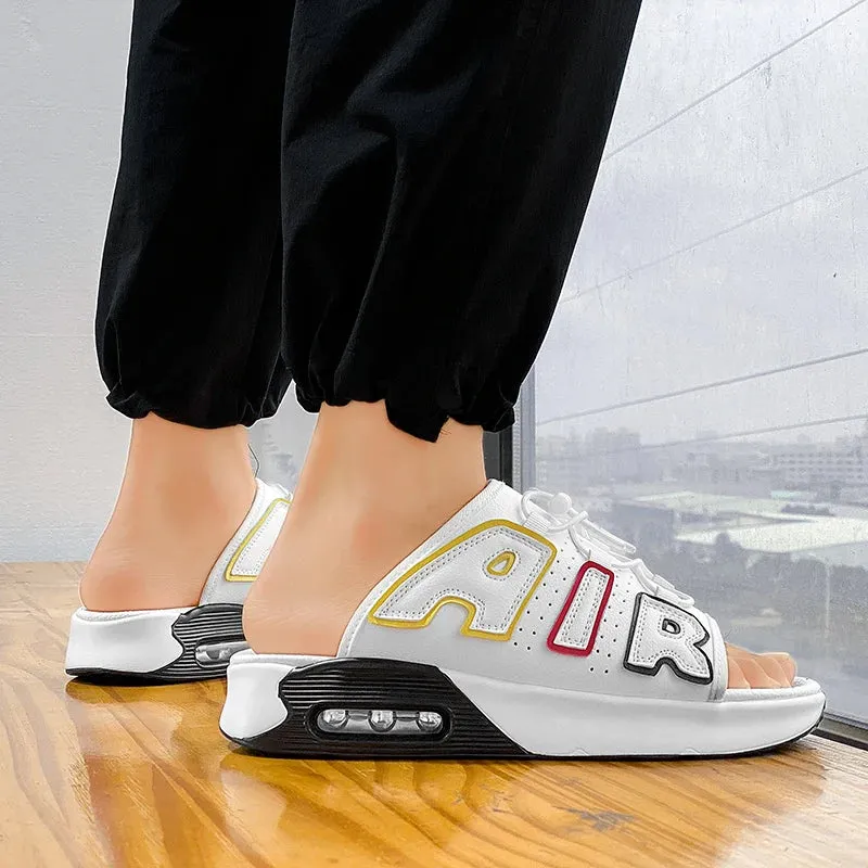 Air Cushion Letter Pattern Canvas Slippers