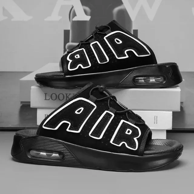 Air Cushion Letter Pattern Canvas Slippers