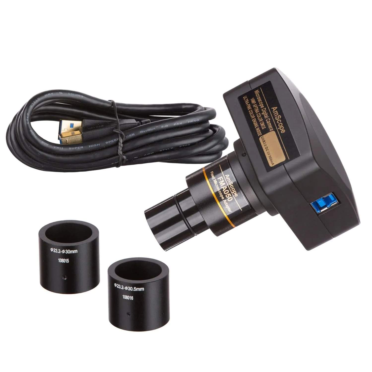 AmScope SM-1B Series Inspection and Dissecting Binocular Zoom Stereo Microscope with 144 LED Compact Ring Light and Optional Digital Camera on Compact Pillar Stand