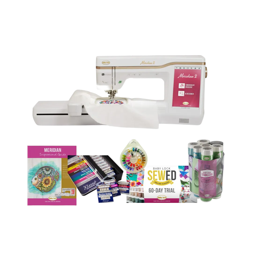 Baby Lock Meridian 2 Embroidery Machine w/ Bundle