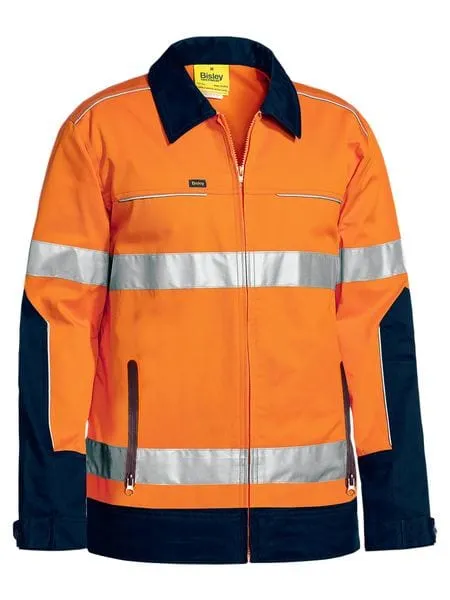 Bisley Taped Hi Vis  Drill Jacket with Liquid Repellent Finish