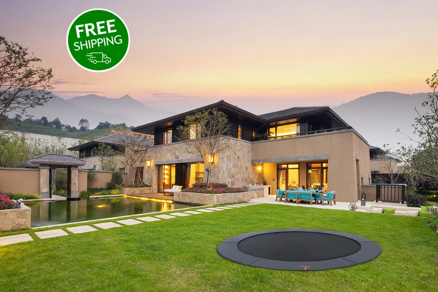 Black Friday Bundle! 14' Round Pro-Line In-ground Trampoline   LED Lights   Cover