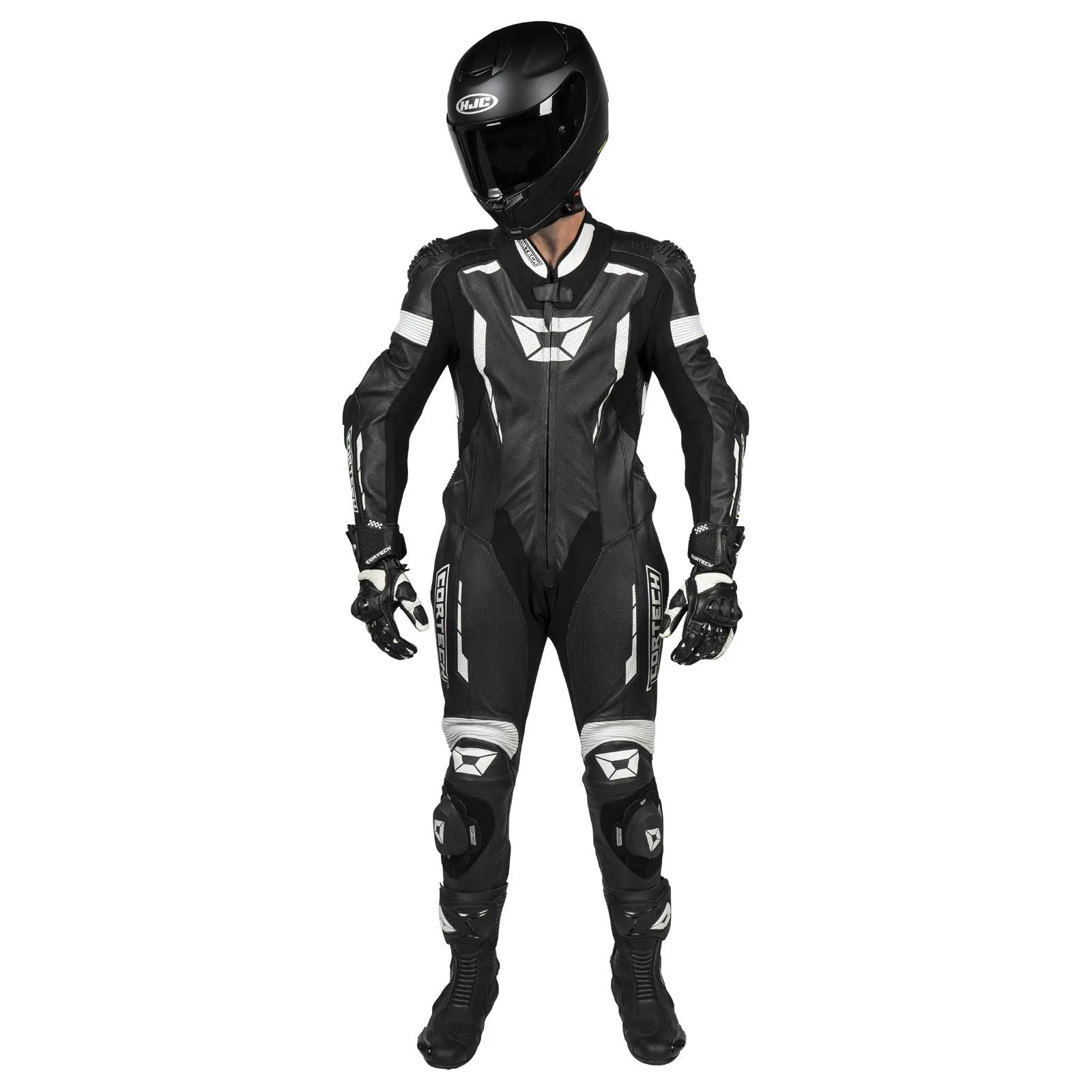 Cortech Sector Pro Air 1-Piece Leather Suit - Black/White