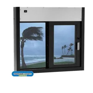 CSE-QS-SS-4035E-IP | 48W x 41H Hurricane Fully-Auto Drive-Thru Slider Window