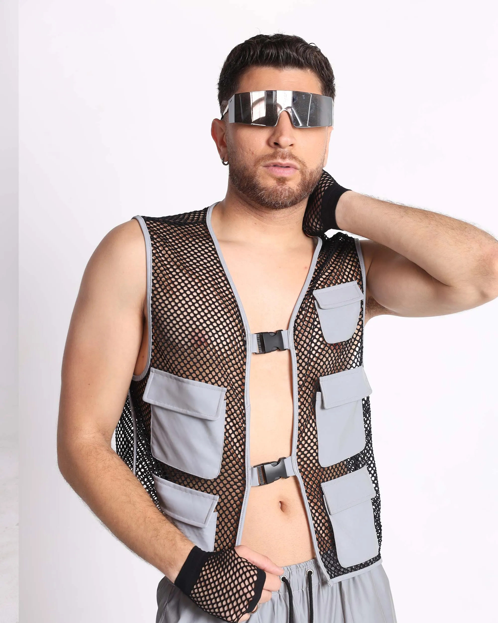 Delaying Tactic Reflective Fishnet Vest