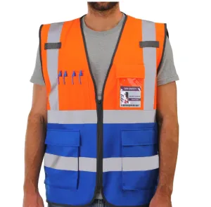 Dib Safety Reflective Vest - Orange / Blue