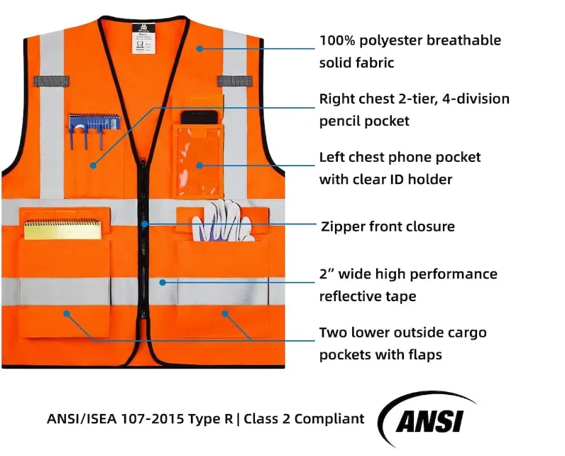 Dib Safety Reflective Vest - Orange