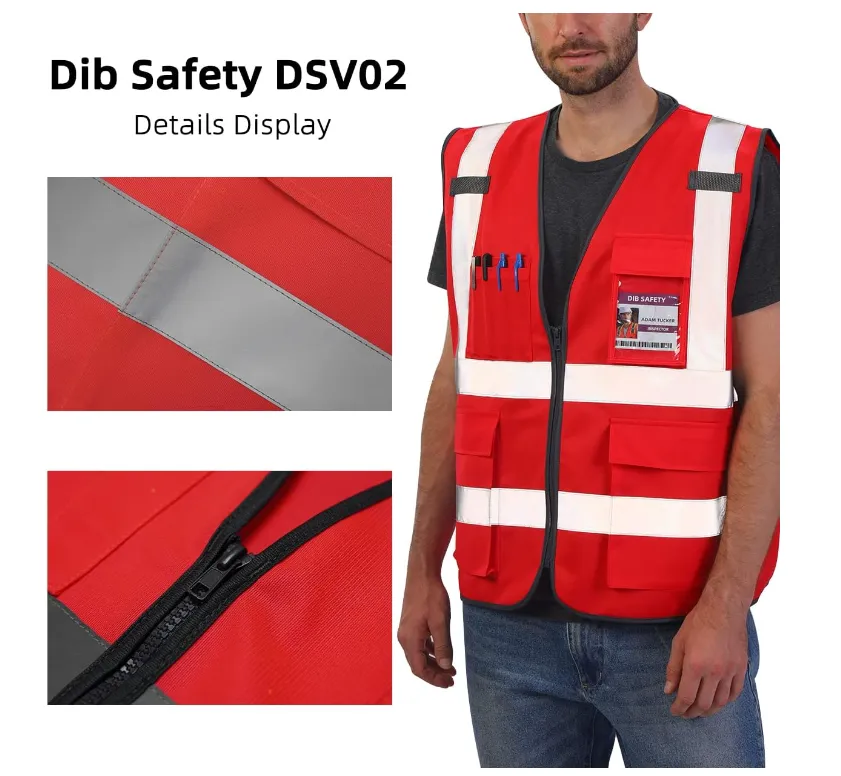 Dib Safety Reflective Vest - Red