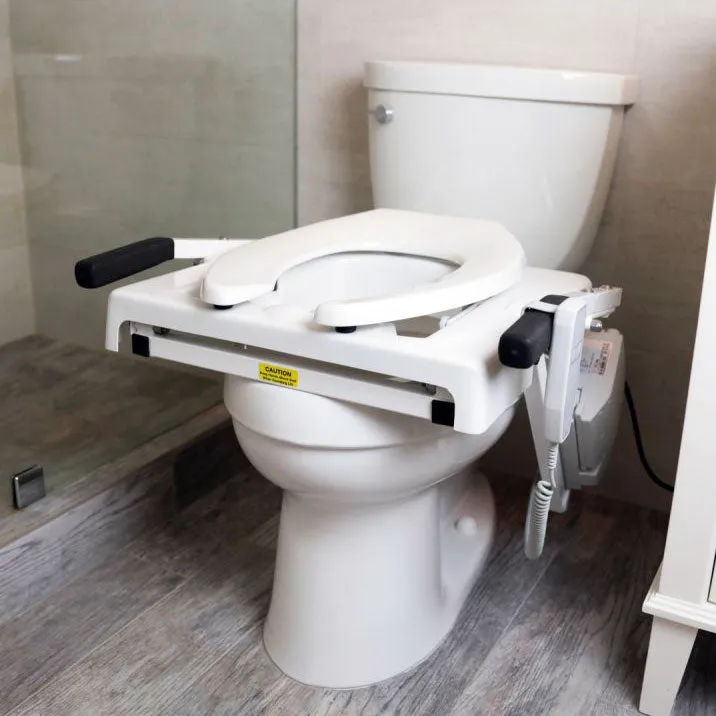 EZ-ACCESS Tilt Toilet Seat Lift Singe Motor, Elongated Seat