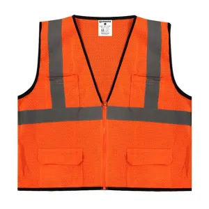 FREE SAMPLE: Safety Main Economy Vest, Hi-Vis Orange, Limit 1