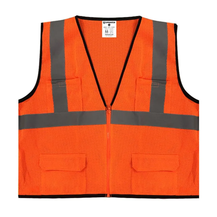 FREE SAMPLE: Safety Main Economy Vest, Hi-Vis Orange, Limit 1