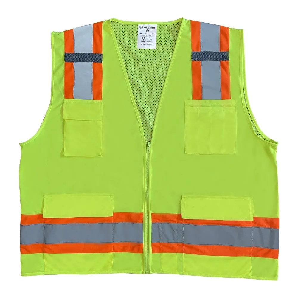 FREE SAMPLE: Safety Main Surveyor Vest, Class 2, Hi-Vis Yellow, Limit 1