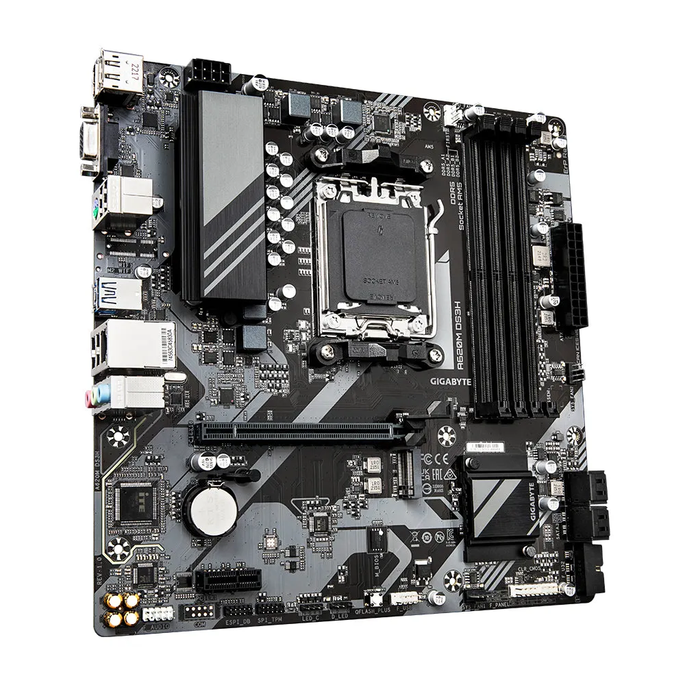 Gigabyte Mainboard A620m Ds3h - 1.0 - Micro Atx - Socket Am5 - Amd A620
