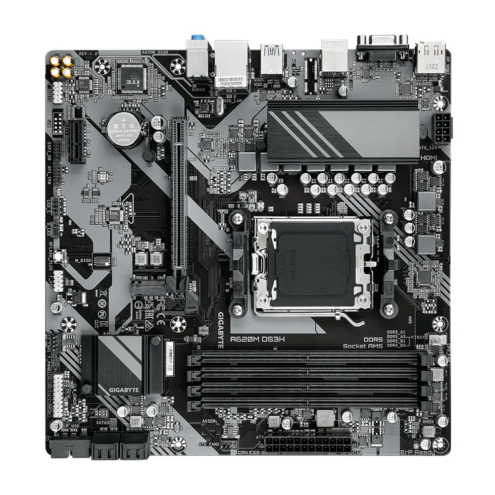 Gigabyte Mainboard A620m Ds3h - 1.0 - Micro Atx - Socket Am5 - Amd A620