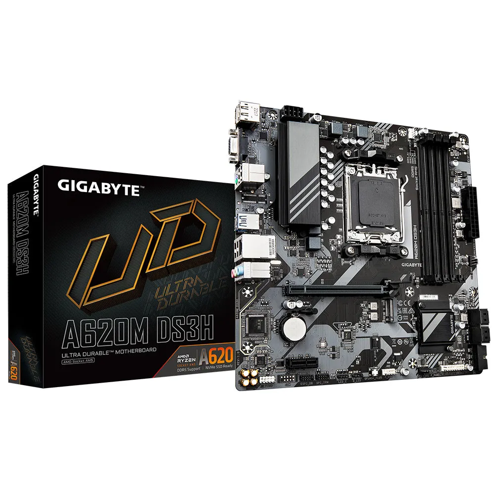 Gigabyte Mainboard A620m Ds3h - 1.0 - Micro Atx - Socket Am5 - Amd A620