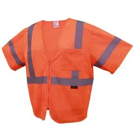 GSS Standard Class 3 Mesh Zipper Safety Vest