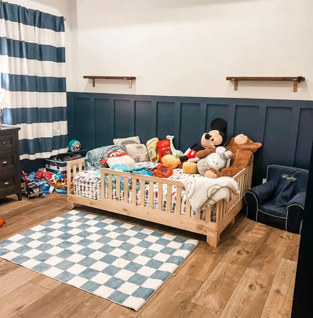 Luca Toddler Floor Bed with Rails | Custom Kids Furniture