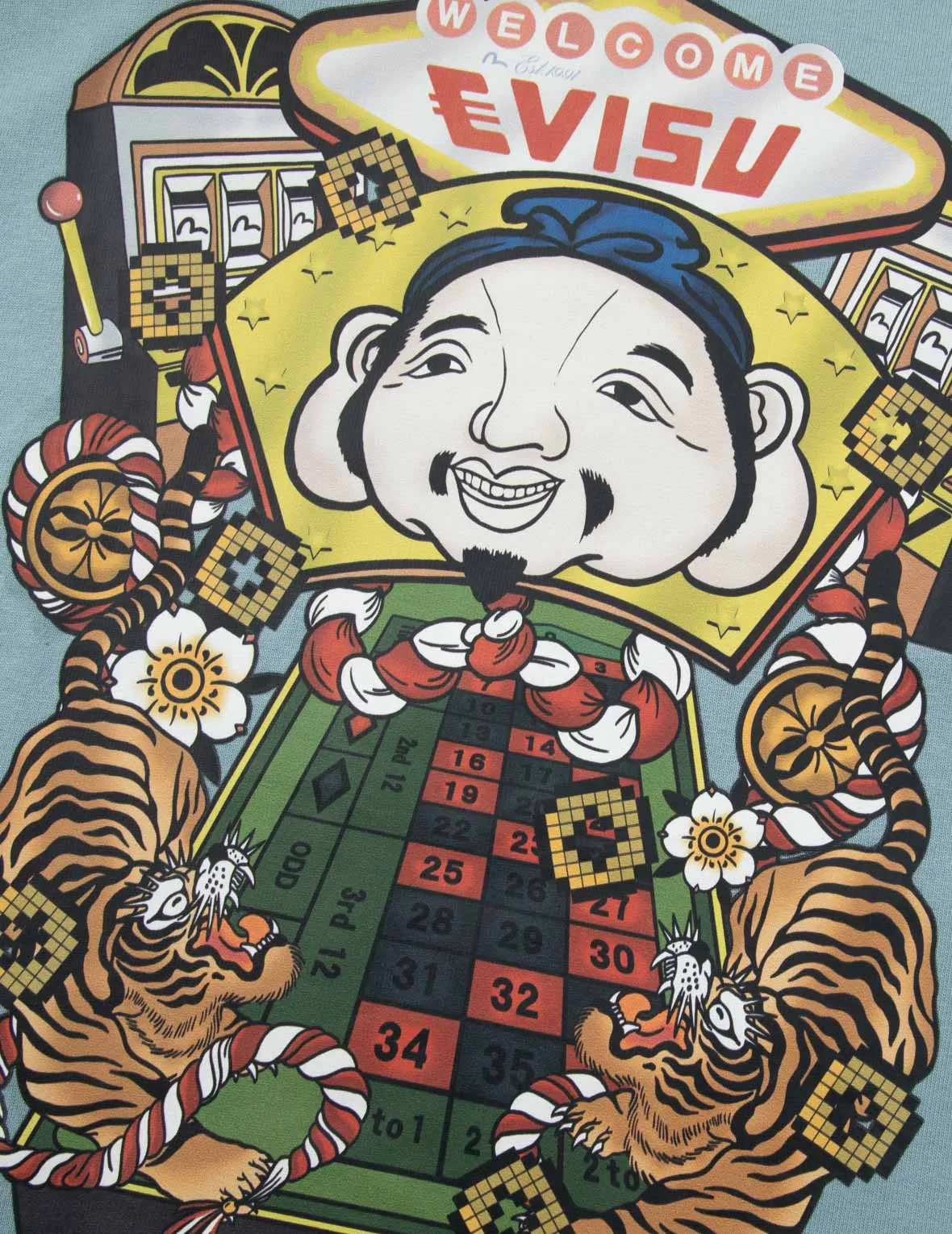 Lucky Slot Machine Print Loose Fit T-shirt
