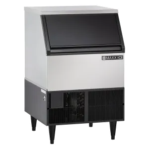 Maxx Ice - MIM250, Maxx Ice Self-Contained Ice Machine, 260 lbs, Full Dice Ice Cubes, with 75 lb Built-in Ice Storage Bin, in Stainless Steel with Black Trim