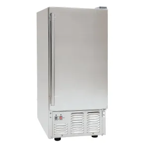 Maxx Ice - MIM50-O, Maxx Ice Self-Contained Outdoor Ice Machine, 15"W, 60 lbs, Full Dice Ice Cubes, Energy Star Listed, in Stainless Steel