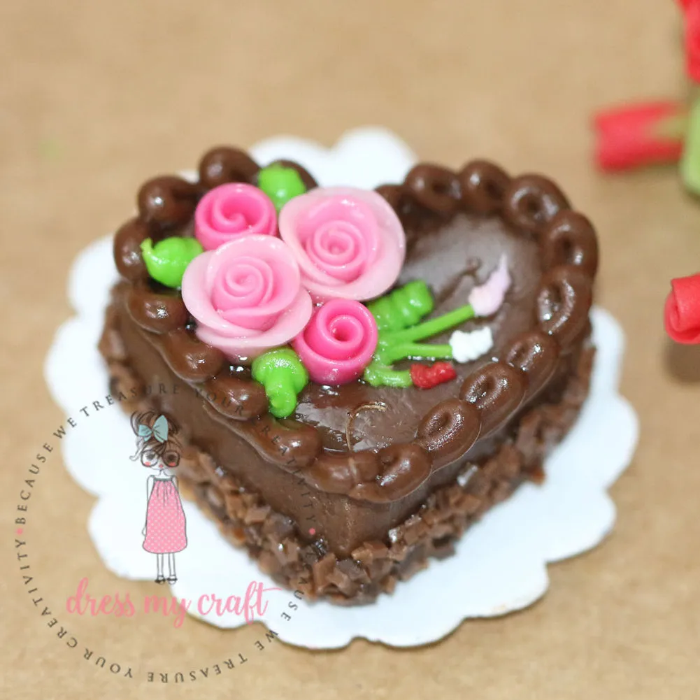 Miniature Heart Chocolate Cake