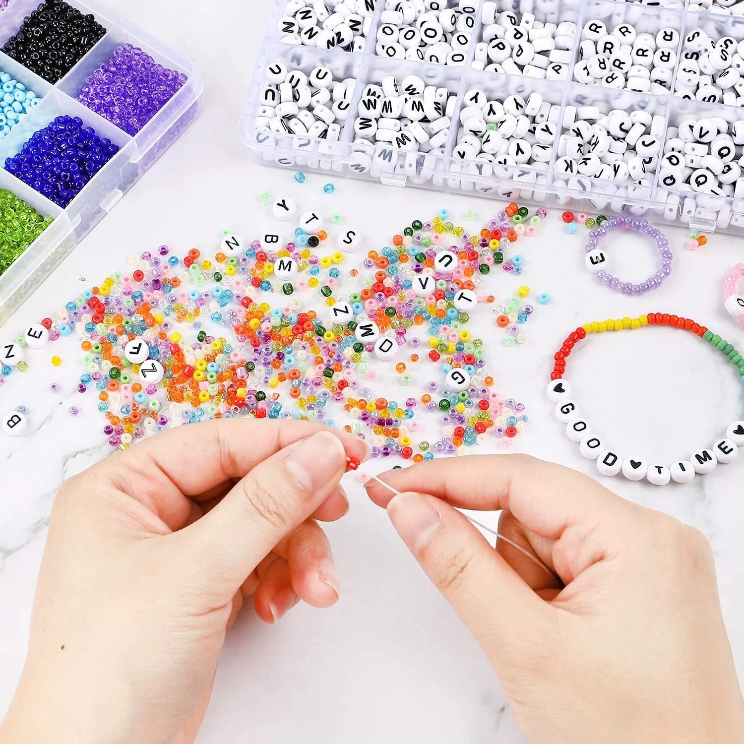 Poppy Crafts Clay & Letter Bead Kit 7200pcs