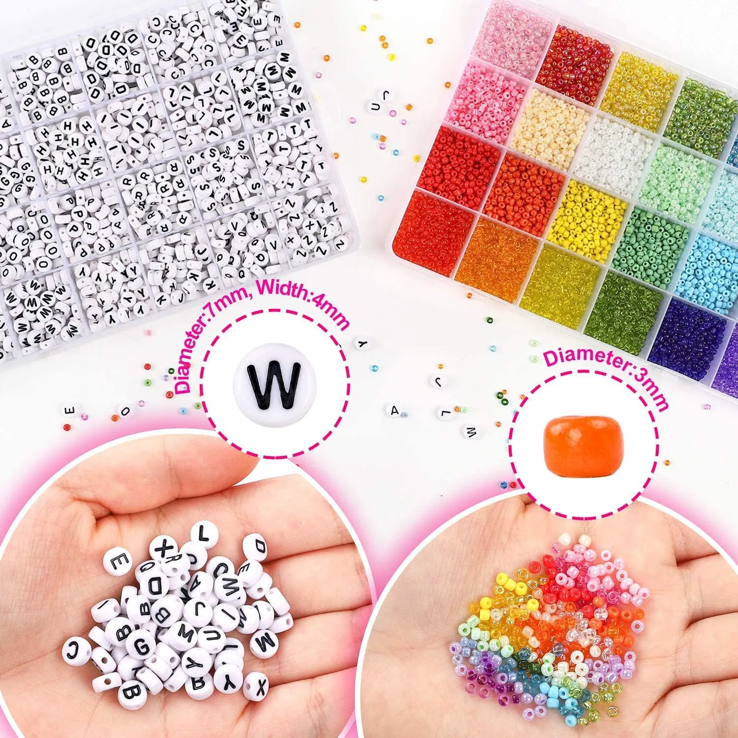 Poppy Crafts Clay & Letter Bead Kit 7200pcs