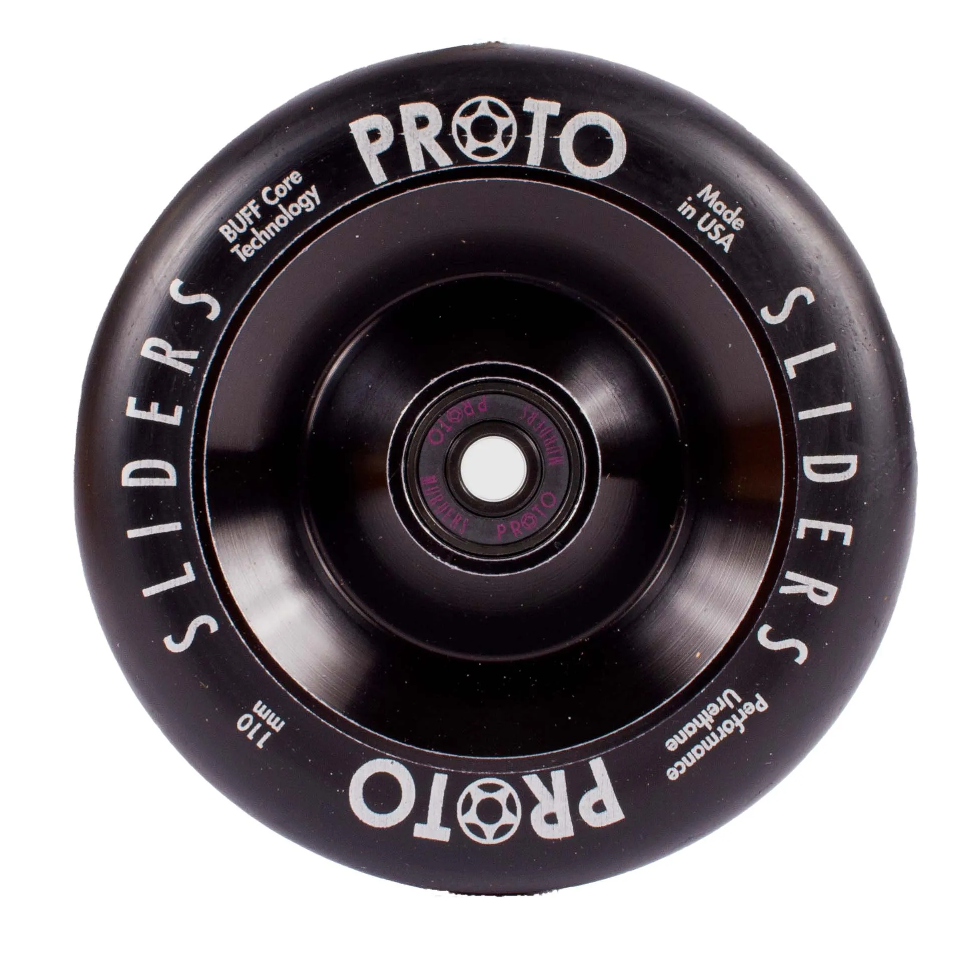 Proto Wheels Classic Full Core Sliders - Black On Black (Pair)