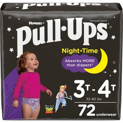 Pull-Ups Girls' Night-Time Training Pants - 3T-4T - 72ct