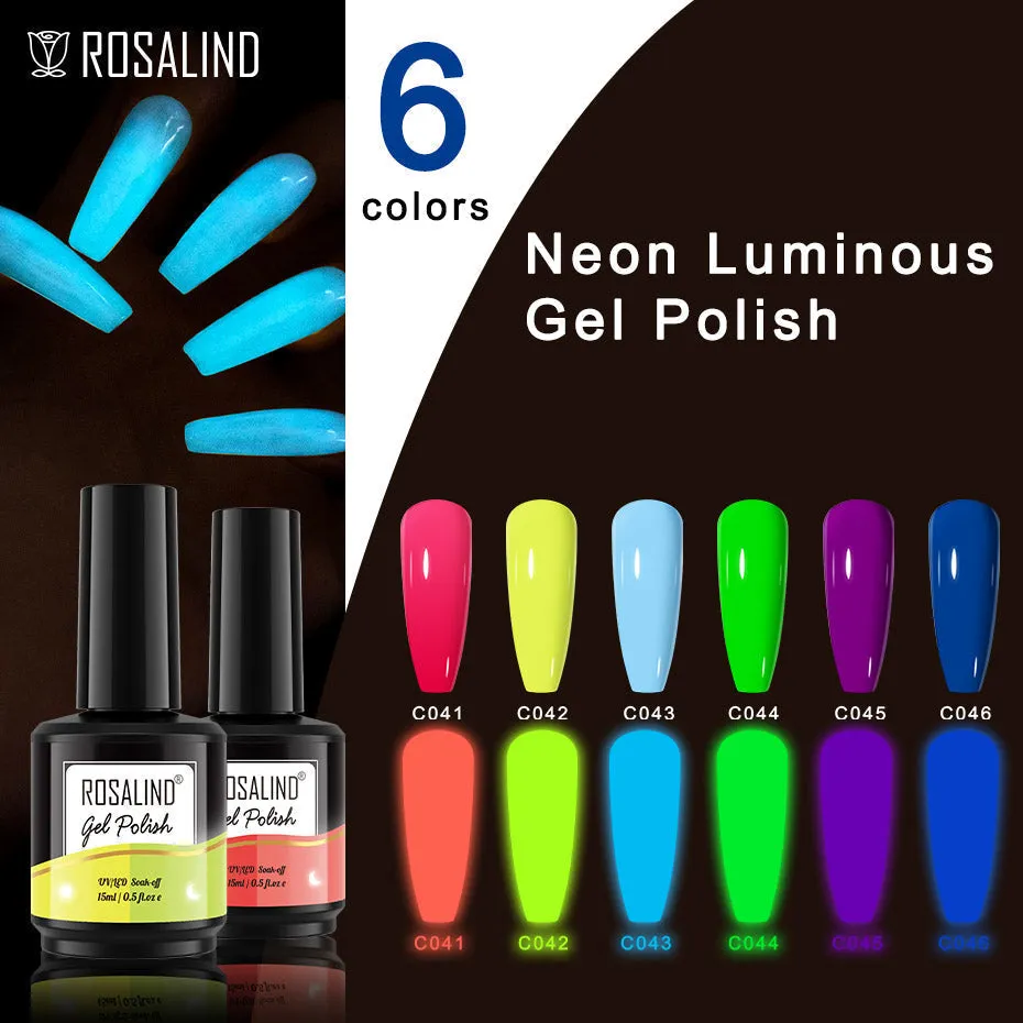 ROSALIND Gel Nail Polish Kit For Manicure Nails Art UV Gel Need Base Top Coat Vernis Semi permanent Nail Polish