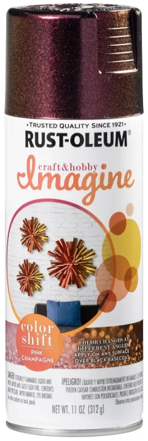 Rust-Oleum Imagine 353468 Craft Spray Paint, Champagne/Pink, 11 oz, Can :CAN: QUANTITY: 1