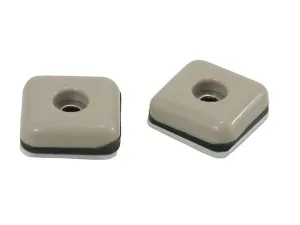 Shepherd Hardware 1-Inch Square Adhesive, Slide Glide Furniture Sliders, Beige, 8-Pack