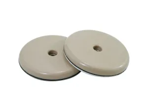 Shepherd Hardware 2-1/2-Inch Round, Adhesive Slide Glide Furniture Sliders, Beige, 4-Pack