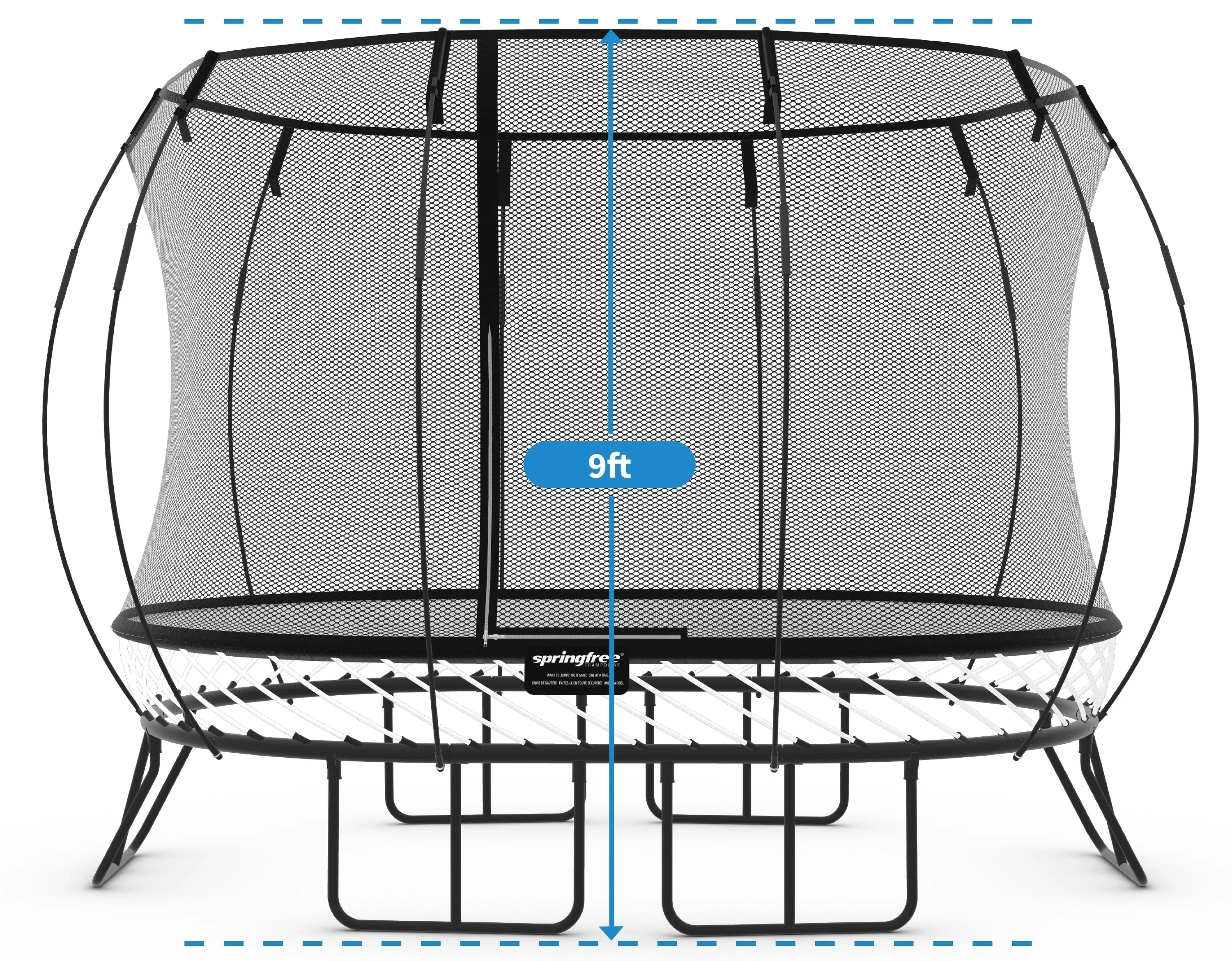 Springfree Medium Oval Trampoline With Enclosure - Outdoor Trampoline Activity Toy