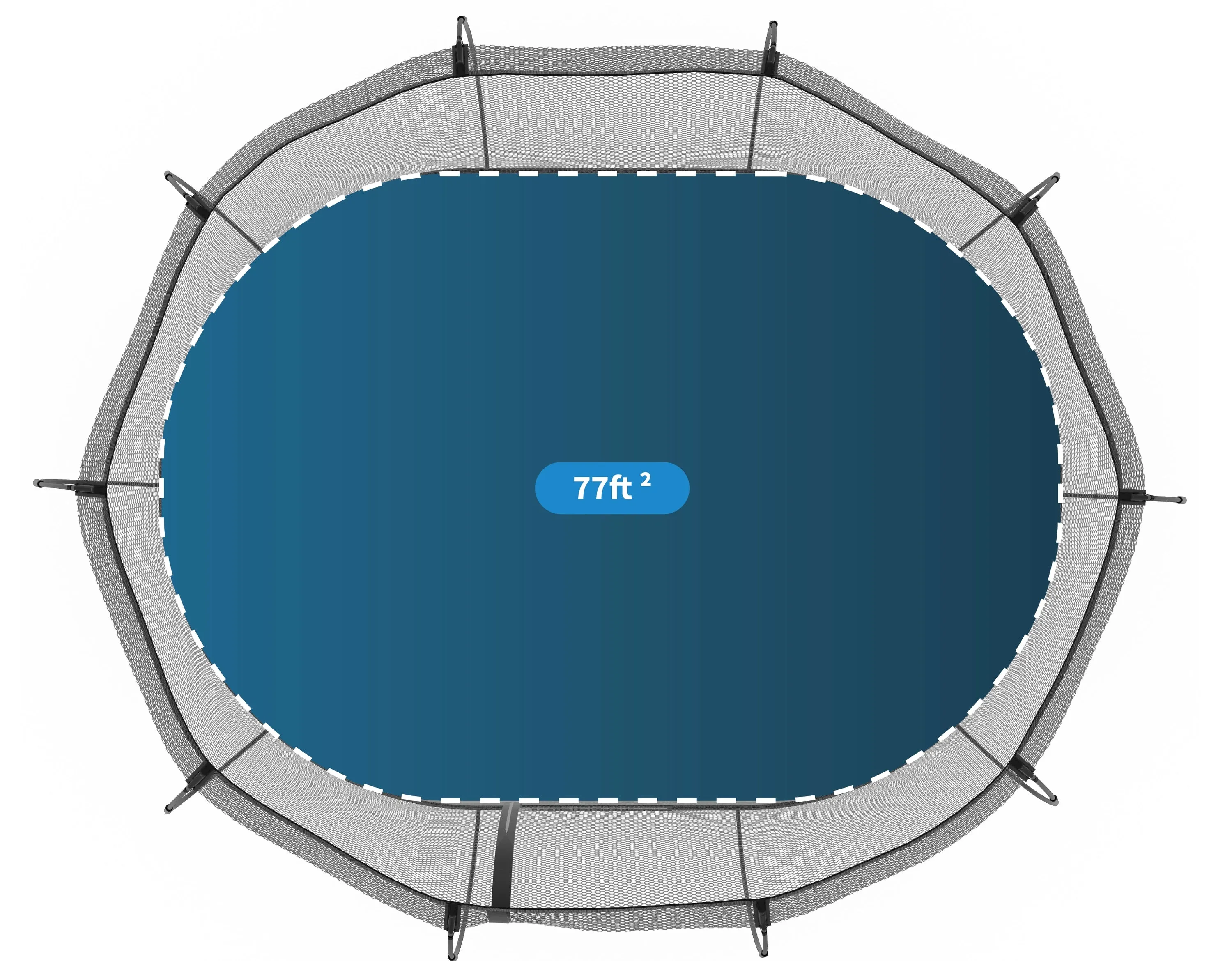 Springfree Medium Oval Trampoline With Enclosure - Outdoor Trampoline Activity Toy