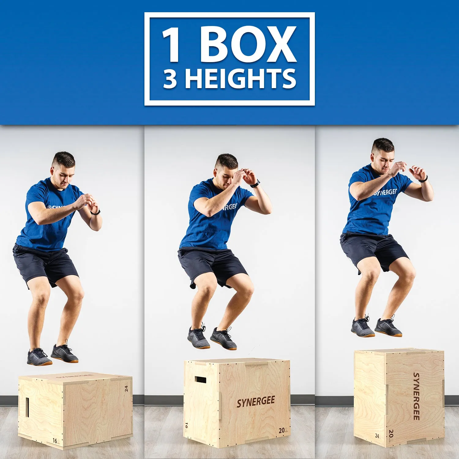 Synergee 3-in-1 Wood Plyo Boxes