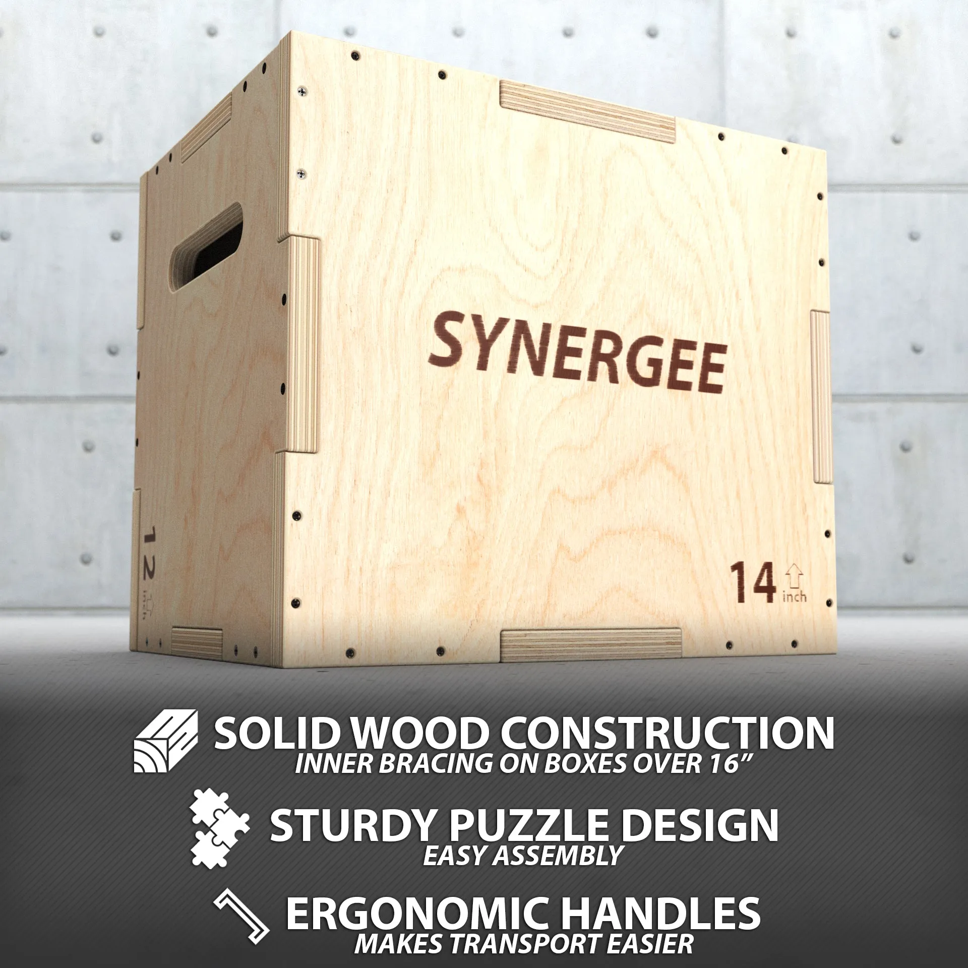 Synergee 3-in-1 Wood Plyo Boxes