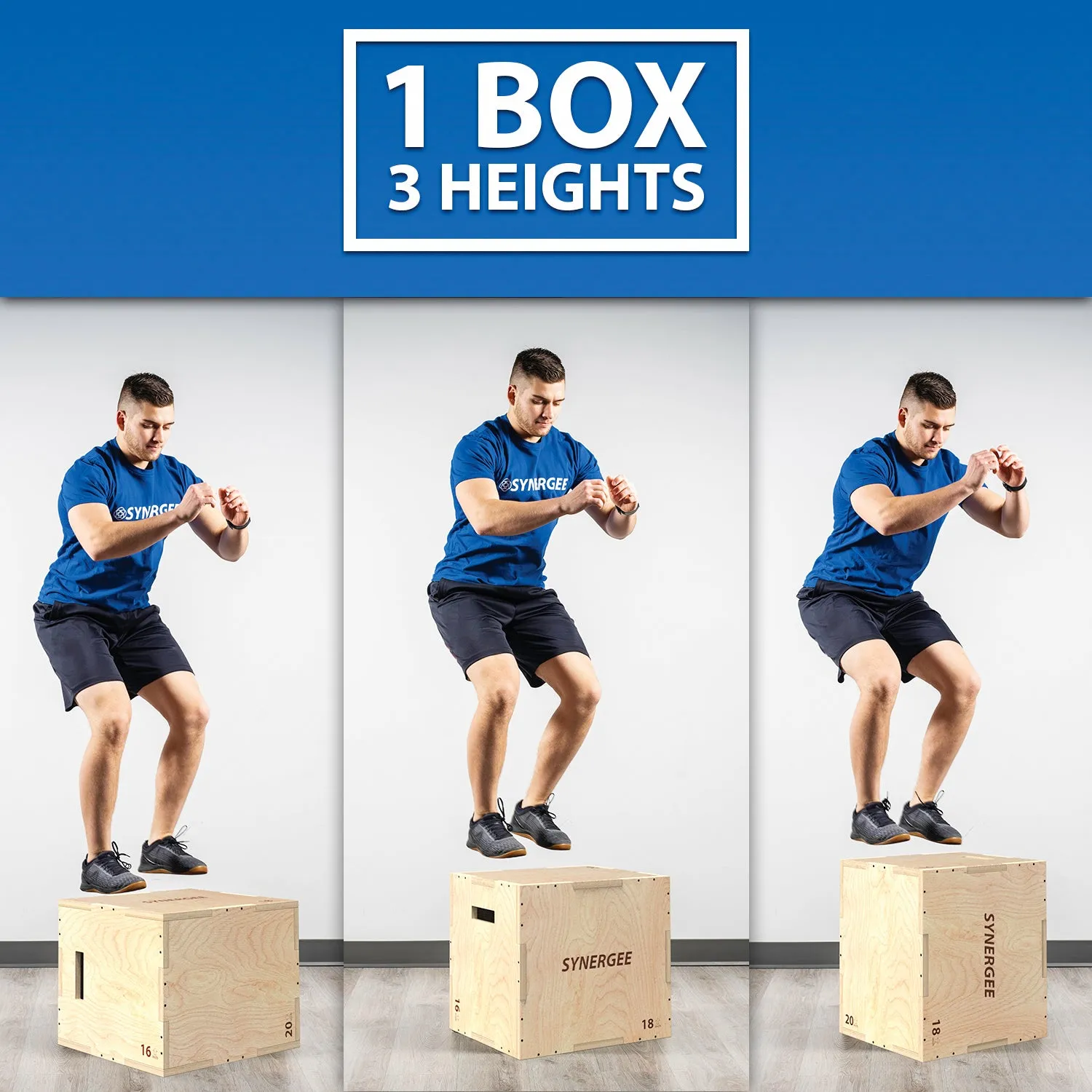 Synergee 3-in-1 Wood Plyo Boxes