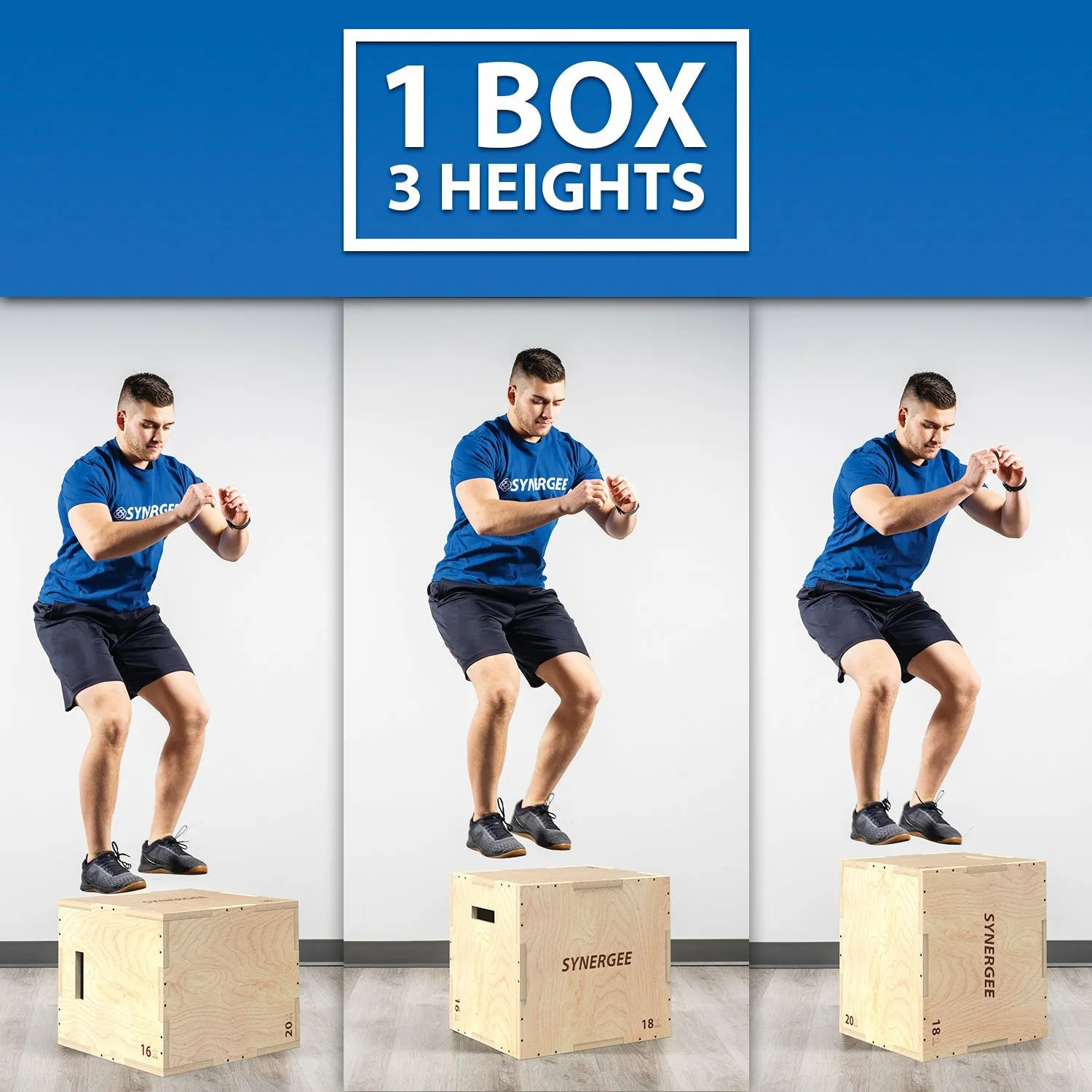 Synergee 3-in-1 Wood Plyo Boxes