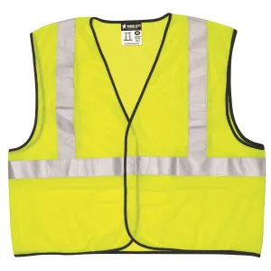 VCL2MLX3 MCR Value Class 2,Mesh,Safety Vest,2" Silver Stripe,LIME