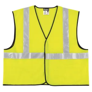 VCL2SLXL MCR Value Class 2,Polyester,Safety Vest,2" Silver Stripe,LIME