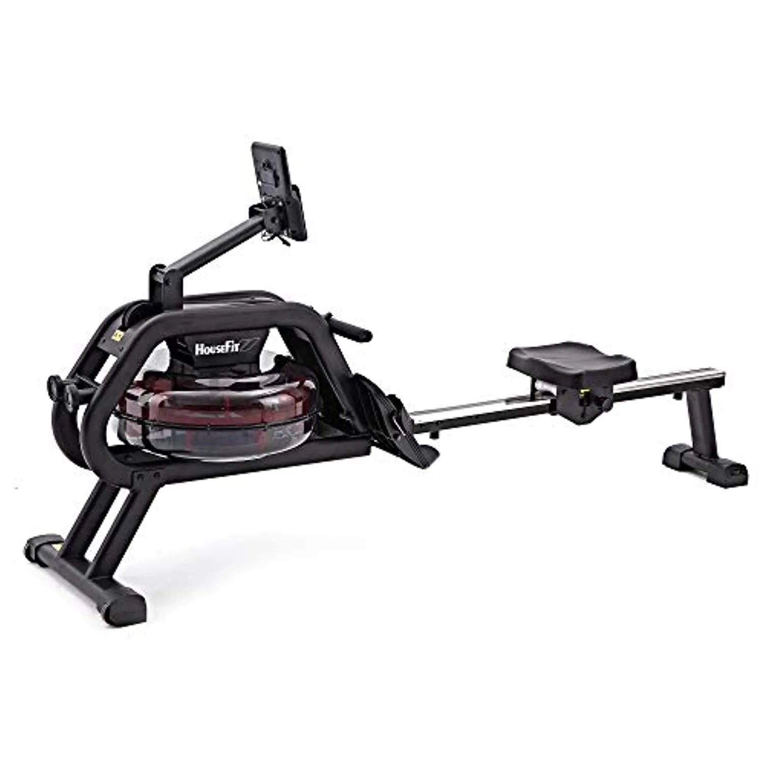 Water Rower Rowing Machine - Exercise with iPad and Phone Support LCD Digital Monitor