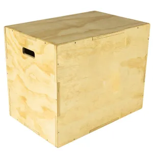 Wooden Plyo Box Plyometrics CrossFit Fitness - 76cm x 50cm x 60cm