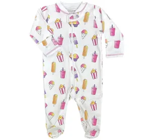 Zipper Footie Pink Ice Cones
